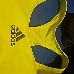 Adidas sports bra yellow size 3X